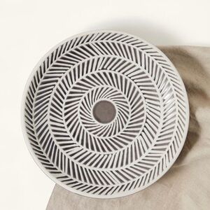 Geometric Ceramic Centerpiece Bowl 14”​